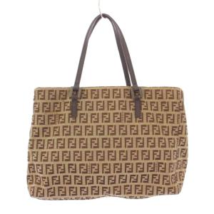 FENDI ズッキーノ ズッカ柄 ハンドバッグ ベージュ ブラウン