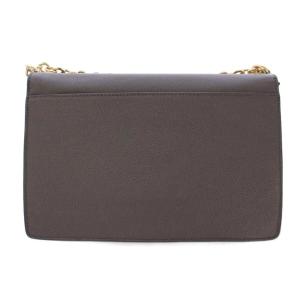 FURLA ショルダーバッグ チェーン レザー 切替 プッシュロック式 バイカラー グレー ゴールドカラー /BB