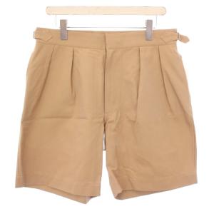 SOVEREIGN ショートパンツ タック ジップフライ L ベージュ タグ付き /BB