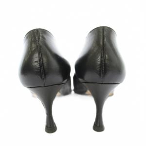 MANOLO BLAHNIK パンプス ポインテッドトゥ レザー 35 黒 ブラック /KU