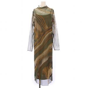 CROOKED STRATUM SHEER DRESS クロックドストラタムシアードレス タイトワンピース