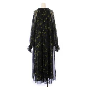 Ameri VINTAGE NEON FLOWER I LINE DRESS ネオンフラワーIラインドレス フレアワンピース マキシ