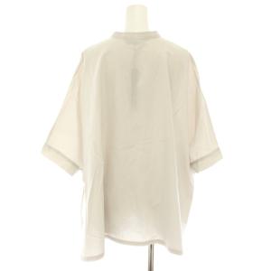 mizuiro ind mizuiroind シャツ ブラウス バンドカラー 半袖 タグ付き グレージュ /YT