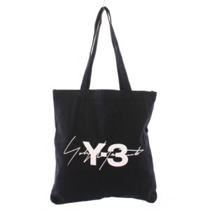 ヨウジヤマモト ノベルティ トートバッグ ハンドバッグ キャンバス ロゴ プリント バイカラー 黒 ブラック