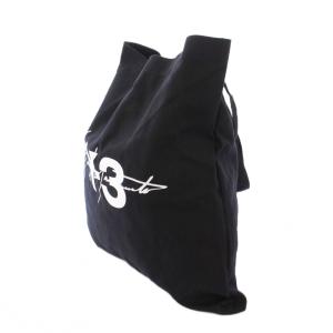 Y-3 ヨウジヤマモト ノベルティ トートバッグ ハンドバッグ キャンバス ロゴ プリント バイカラー 黒 ブラック