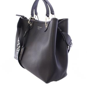 EMPORIO ARMANI 2WAY ショルダーバッグ ロゴチャーム ブラック