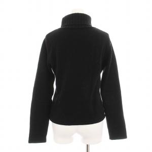 courreges ニット セーター タートルネック ウール混 長袖 38 黒 EVFAL-60079 /YM