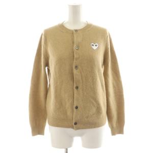 AD2022/5 カーディガン ロゴ刺繍 ハート ウール L ベージュ AZ-N065 /AN39