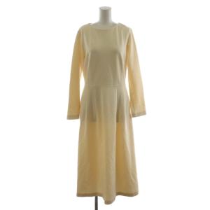 22AW クリアポンチワンピース ロング丈 長袖 36 アイボリー 5312240825 /AN47
