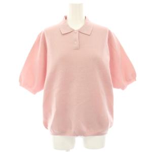 25SS フォルムスリーブポロニット カットソー 半袖 0 ピンク 09WNT251176 /HN