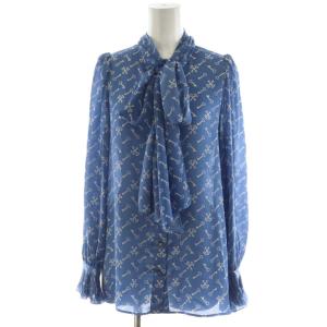 ANAYI 22AW キープリント セットアップ シャツ ブラウス 長袖 プリーツスカート ロング丈 総柄 36 38