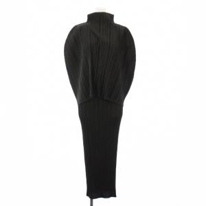 イッセイミヤケ プリーツロングワンピース 2 グレー PP63-JH642