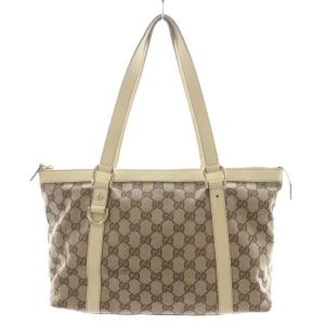 GGキャンバス ハンドバッグ ショルダーバッグ レザー ベージュ 141470 /AN12 D OH