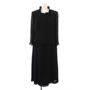 ブラックフォーマル 喪服 ワンピース ひざ丈 長袖 15 黒 ブラック /BB