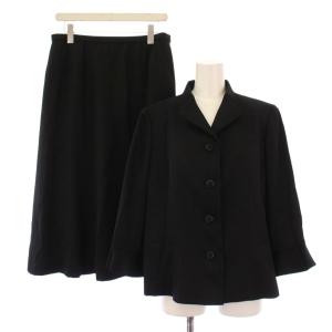 ブラックフォーマル 喪服 セットアップ ジャケット シングル 総裏地 フレアスカート ミモレ ロング 13