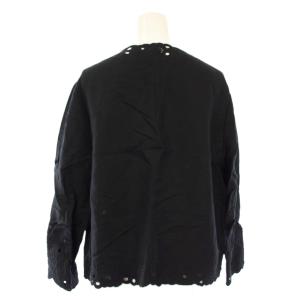 dama collection セットアップ ノーカラージャケット 七分袖 ワンピース ノースリーブ リネン カットワーク 13R 黒