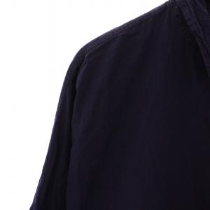 CASEY CASEY WAGA SS SHIRT ワガショートスリーブシャツ カジュアル 半袖 レギュラーカラー 無地 L 紺