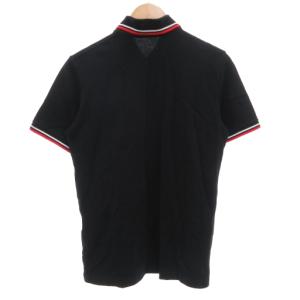 FRED PERRY ポロシャツ 半袖 ロゴ刺繍 鹿の子 38 黒 ブラック /GV