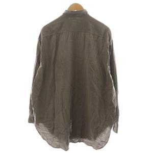 COMOLI 24SS ヨリ杢 ワークシャツ 4 グレー Z01-02004