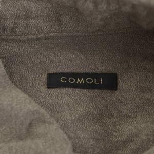 COMOLI 24SS ヨリ杢 ワークシャツ 4 グレー Z01-02004