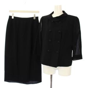 ブラックフォーマル 喪服 ジャケット 七分袖 スカート ロング 13+ 黒 21-107-2649 /TK