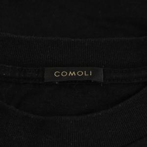 COMOLI 24SS コットンジャージ 半袖Tシャツ カットソー コットン 5 黒 ブラック Z01-05010 /AN24
