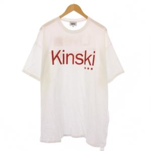 Kinski Live Forever Tシャツ 半袖 クルーネック ロゴ プリント バイカラー XXL