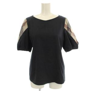 コンパクトプレーティング天竺デザインスリーブカットソー 55O11-165-29 Tシャツ 半袖 チェック柄