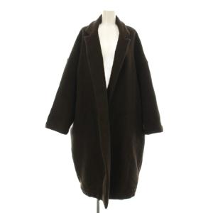 Deuxieme Classe取り扱い オーバーコート ロング トッパー ウール ダークブラウン 19020510001230
