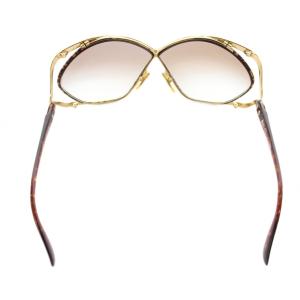 Christian Dior ヴィンテージ サングラス 眼鏡 アイウェア べっ甲柄 6703 茶 ブラウン ゴールドカラー 2056