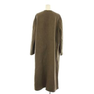 MUSE de Deuxieme Classe victorian リバーロングノーカラーコート 38 ブラウン 19020500403030