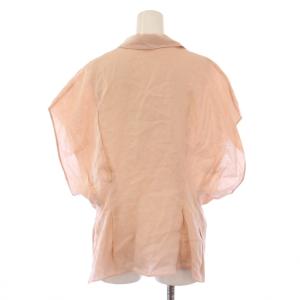 GALLARDAGALANTE リネンウエストシェイプブラウス シャツ フレンチスリーブ 半袖 スキッパー プルオーバー F ピンク GGZ1041504A0002