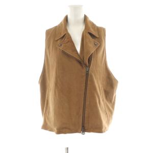 25SS スウェードライダースベスト ブラウン 25011440221010