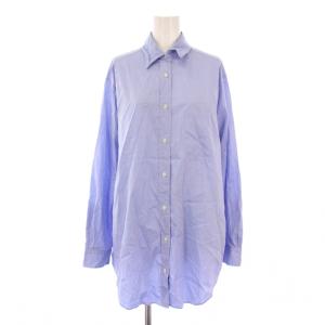 21AW ロングレギュラーシャツ ブラウス 長袖 F 水色 21050500406030 /BM