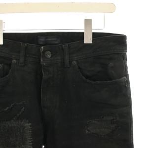 DIESEL BLACK GOLD デニムパンツ ジーンズ スリムストレート ダメージ加工 28 黒 ブラック TYPE-2510 /HN