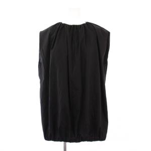 25SS シルックブライトバルーンブラウス シャツ ノースリーブ F 黒 25051370040020