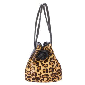 UNITED ARROWS別注 BOND MINI ボンドミニ ハンドバッグ 巾着型 ハラコ ヒョウ柄