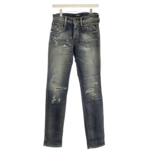 デニムパンツ ANBASS M914Y000141 ダメージ加工 ジーンズ 28 青 ブルー /G