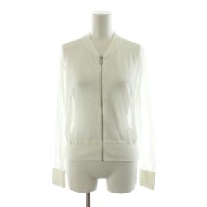 24SS AIRY COTTON SHEER BOMBER カーディガン ニット 長袖 ジップアップ S
