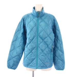 U.L.ダウンジャケットスタンドカラー アウター ジップアップ ロゴ M 青 ブルー 1101375 /BB