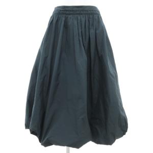 バルーンスカート フレア ロング ミモレ 38 緑 グリーン /GV