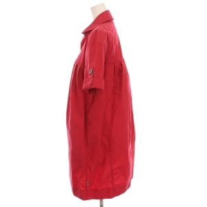 BURBERRY LONDON ロング シャツ チュニック 半袖 40 赤 /YM