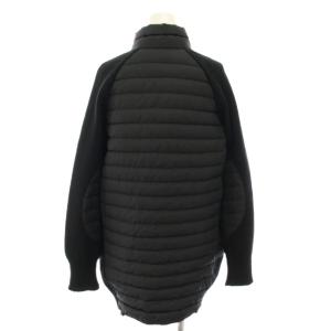 DUVETICA ダウンジャケット アウター ハイネック ニット切替 エルボーパッチ 40 黒 ブラック /YT