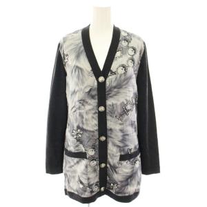 カーディガン シルク 36 グレー