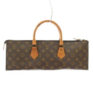 LOUIS VUITTON モノグラム サックトリアングル ハンドバッグ PVCレザー ブラウン M51360