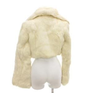 EPOCA タグ付き ジャケット ラビットファー 毛皮 40 アイボリー 白 ホワイト ショート丈 /AE