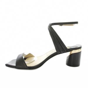 JIMMY CHOO JAGO 60 サンダル ストラップ ナッパレザー 35.5 黒 ブラック /KU