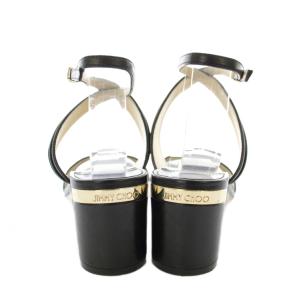 JIMMY CHOO JAGO 60 サンダル ストラップ ナッパレザー 35.5 黒 ブラック /KU