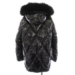 MICHAEL Michael Kors ダウンコート キルティング ナイロン フェイクファー フード付き アウター S ブラック MF02J7VD2W