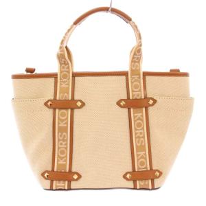MICHAEL KORS MAEVE メイブ 2WAY トートバッグ ハンドバッグ ショルダーバッグ キャンバス レザー ロゴ バイカラー